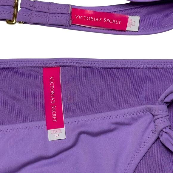 Victoria's Secret Tie Bikini Purple Small 34A - Picture 2 of 3
